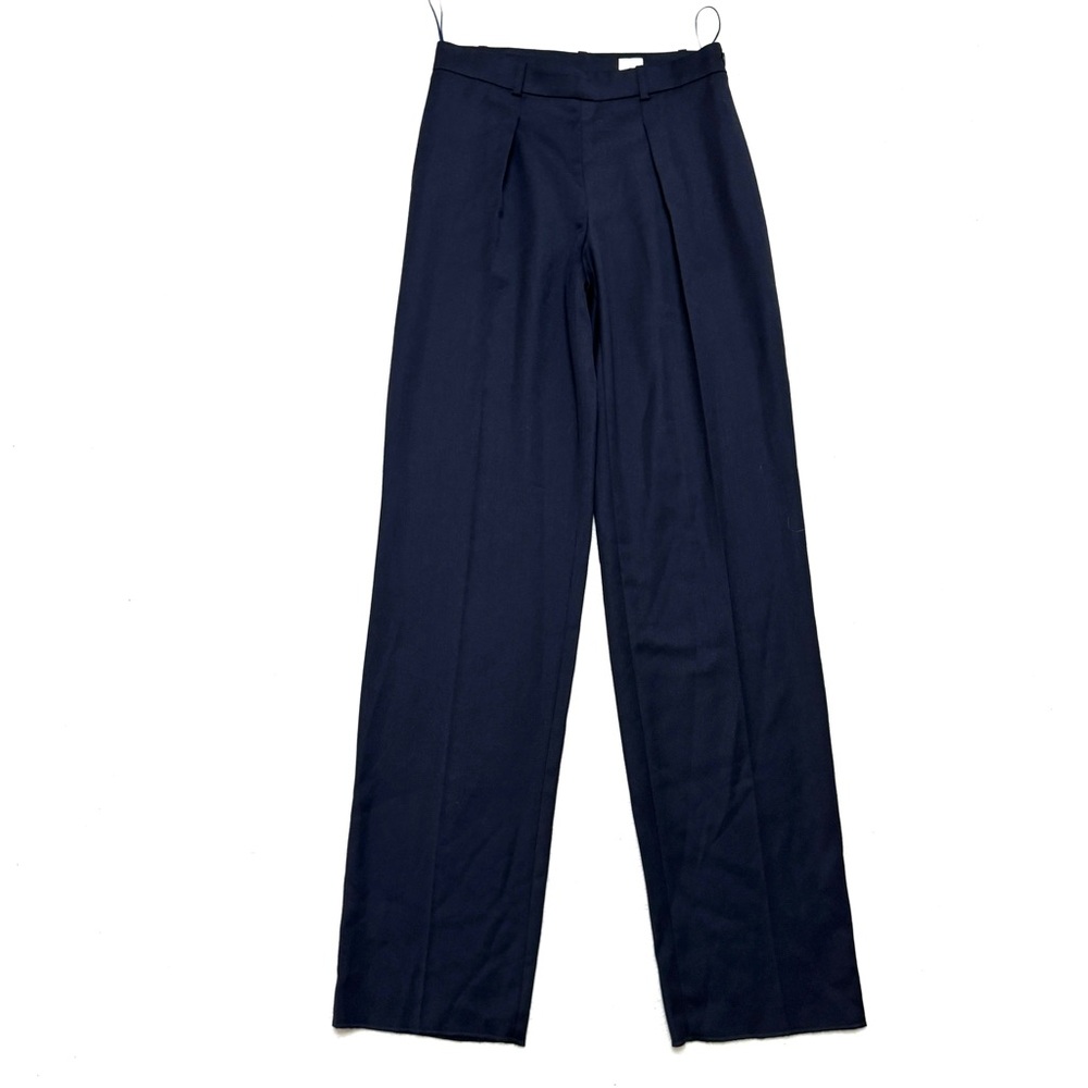 Hermes Paris Employee Uniform Pants Womens EU 38 US 6 High Waist Pleated Wide